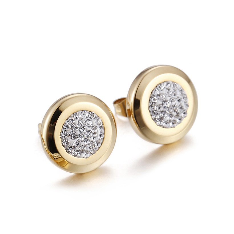 Bijoux Fantaisie Parures Bijoux | Boucles D39oreilles Collier De Diamants Collants En Acier Au Titane En Gros - GQ02899