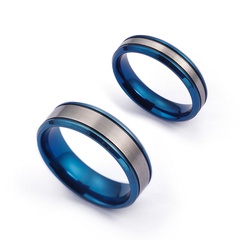 Wholesale Supply Korean Jewelry White Room Blue Titanium Steel Ring Couple Couple Rings from AliExpress