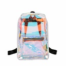 Laser transparent school bag Korean version simple street trend personality backpackpicture42