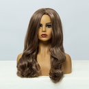 2021 perruque mode mixte brun cheveux longs boucls perruques synthtiques grosse vague NHDSX468918picture10