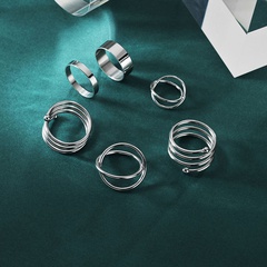European and American retro new products ring combination set simple jewelry