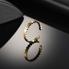 nuevo geométrico abierto simple moda irregular cola nicho diseño anillo de moda