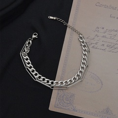 new personality thick chain bracelet double layered wearing stainless steel bracelet