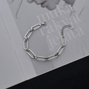 European and American Simple Thick Chain Necklace Titanium Steel Hip Hop Collar Bracelet Oval DoubleLayer Ring Buckle Cross Chain Clavicle Chainpicture16