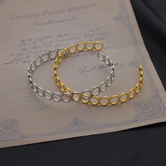 épissage rond bracelet ouvert en acier inoxydable mode creux 18k bracelet simpl bijoux en forme de C