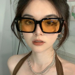 Rice nail square sunglasses 2021 new Korean retro hip-hop sunglasses wholesale