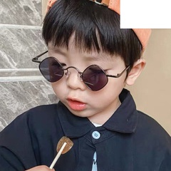 Irregular Children's Sunglasses 2021 New Retro Metal Korean Hip Hop Sunglasses
