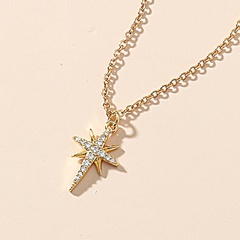 Women's titanium steel zircon micro-inlaid sky star pendent necklace