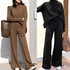 autumn and winter new fashion suit two-piece sweater suit knitted suit