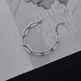 European and American Simple Thick Chain Necklace Titanium Steel Hip Hop Collar Bracelet Oval DoubleLayer Ring Buckle Cross Chain Clavicle Chainpicture22