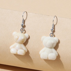 Korean version of cute creative fashion resin bear earrings