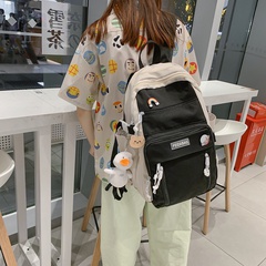 casual backpack hit color backpack student school bag female simple Korean Japanese backpack