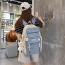 Casual Rucksack Hit Farbe Rucksack Student Schultasche weiblich einfacher koreanischer japanischer Rucksackpicture55