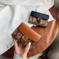 2021 summer new PU short wallet synthetic leather buckle wholesale