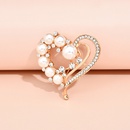 Nueva moda broche mujer perla corazn diamante broche boda ramillete accesoriospicture4