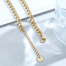 European and American New Stainless Steel Zircon Necklace Ins Punk Diamond Pendant Titanium Steel Clavicle Chain Neck Chain Female Goldpicture11