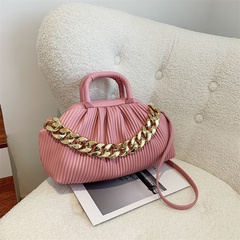 European and American retro fold cloud bag 2021 new thick chain one-shoulder messenger female bag
