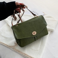 Korean retro small square bag 2021 new autumn simple lock shoulder bag messenger female bag