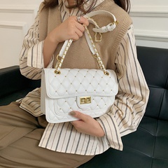 fashion rivet trend shoulder bag 2021 autumn new simple lock chain bag messenger female bag