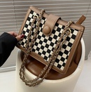 Chain Bag Texture Shoulder Large Capacity Commuter 2021 New Chessboard Plaid Texture Crossbody Tote Retro Womens Bagpicture20
