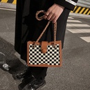 Chain Bag Texture Shoulder Large Capacity Commuter 2021 New Chessboard Plaid Texture Crossbody Tote Retro Womens Bagpicture18