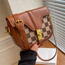 Sense Small Bag for Women 2021 New Trendy Fall Winter Fashion Ins Niche Texture Chessboard Plaid Crossbody Saddle Bagpicture23