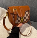 Sense Small Bag for Women 2021 New Trendy Fall Winter Fashion Ins Niche Texture Chessboard Plaid Crossbody Saddle Bagpicture21