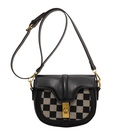Sense Small Bag for Women 2021 New Trendy Fall Winter Fashion Ins Niche Texture Chessboard Plaid Crossbody Saddle Bagpicture20