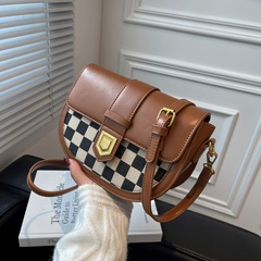 Casual texture saddle bag 2021 new checkerboard one-shoulder messenger bag wholesale