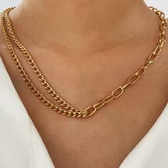 exaggerated chain necklace wholesale creative niche hip-hop style necklace punk metallic clavicle chain