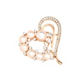 Nueva moda broche mujer perla corazn diamante broche boda ramillete accesoriospicture8