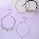 AliExpress CrossBorder Ins Style Fashion Ornament Silver Butterfly Bracelet FourPiece Flame Braided Bracelet Suitpicture9