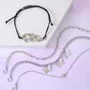 AliExpress CrossBorder Ins Style Fashion Ornament Silver Butterfly Bracelet FourPiece Flame Braided Bracelet Suitpicture10