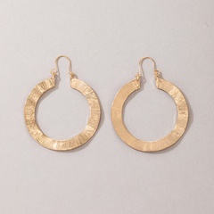 simple jewelry golden ring earring geometric water ripple earrings