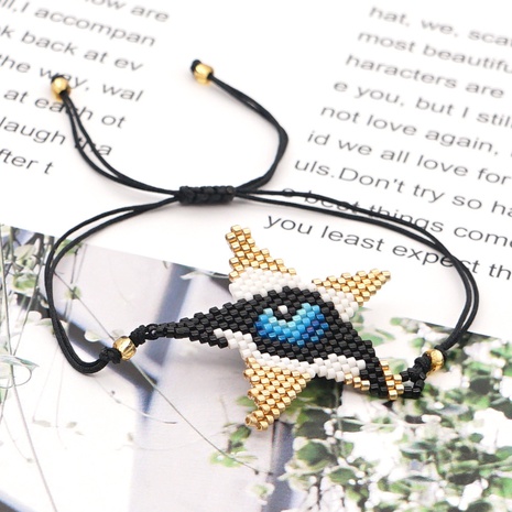 Bracelet perles Miyuki style ethnique simple yeux étoiles à cinq branches personnalité bracelet empilé femme's discount tags