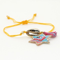 nouveau bracelet tissé de perles Miyuki simple style ethnique bracelet en coquillage naturel flamant rose femme