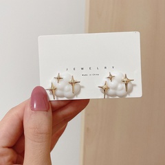 Sterling Silver Needle Japanese and Korean Ins Style Fashion XINGX White Cloud Ear Studs Cute Personality Funny for Girls Sense Earrings H4122