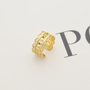 simple colonne romaine creuse anneau ouvert en strass noir nouveau produit tendance bijoux en acier inoxydablepicture9