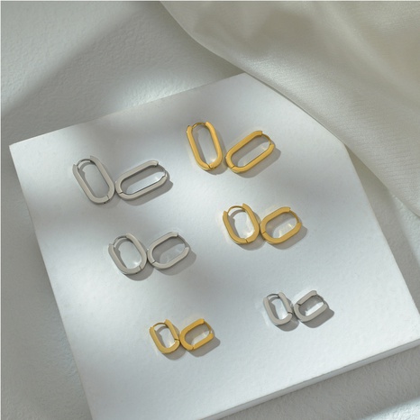 Han Dongdaemun pendientes ovalados huecos dignos anillo de oreja cruzado femenino diseño de nicho elegante oreja alfiler aros marea's discount tags
