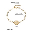 new long Ochain round brand eyes stainless steel bracelet female 14K gold hand jewelry accessoriespicture8