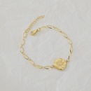 new long Ochain round brand eyes stainless steel bracelet female 14K gold hand jewelry accessoriespicture9
