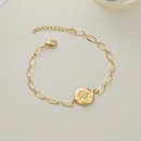 new long Ochain round brand eyes stainless steel bracelet female 14K gold hand jewelry accessoriespicture10