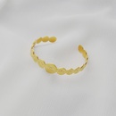 Franais simple rtro rond connect motif d39ouverture bracelet ouvert bijoux  main en acier inoxydablepicture10