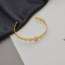 Franais simple rtro rond connect motif d39ouverture bracelet ouvert bijoux  main en acier inoxydablepicture12