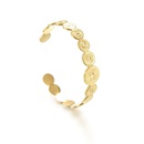 Franais simple rtro rond connect motif d39ouverture bracelet ouvert bijoux  main en acier inoxydablepicture13