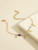 Perles de couleur de personnalit de la mode europenne et amricaine pendentif toile  cinq branches bracelet de cheville en grospicture13