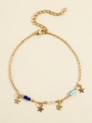 Perles de couleur de personnalit de la mode europenne et amricaine pendentif toile  cinq branches bracelet de cheville en grospicture14
