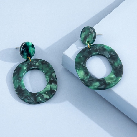 pendientes de patrón verde simple creativo pendientes de moda de diseño retro's discount tags