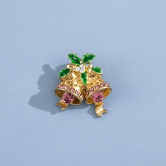 Moda coreana amor en forma de corazón broche de Navidad diamante flor broche accesorios de ropa