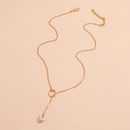 personality fashion simple design circle tassel full diamond heart pendant necklacepicture8